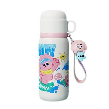 炊大皇&nbsp;316不锈钢保温杯吸管杯500ml&nbsp;男女生儿童高颜值大容量水杯学生上学专用便携茶杯