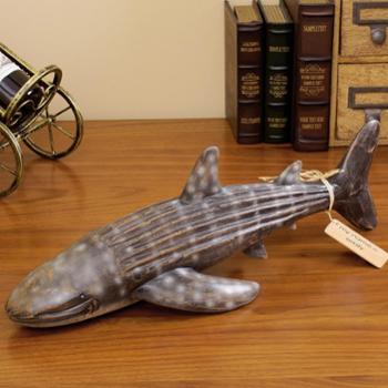 欧润哲 印尼制鲨鱼摆件（长50cm）摆件家居装饰品客厅酒柜电视柜现代简约室内创意欧式工艺品小摆设