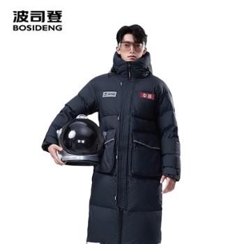 波司登 波司登航天联名户外保暖工装长款情侣羽绒服B40143670 保暖