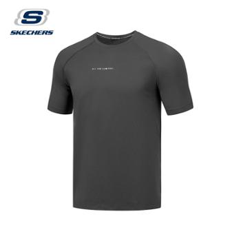 斯凯奇男舒适透气短袖运动休闲针织T恤衫&nbsp;P225M0160018