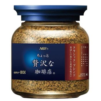 AGF 日本进口 蓝褐瓶 经典混合冻干速溶美式黑咖啡粉 80g