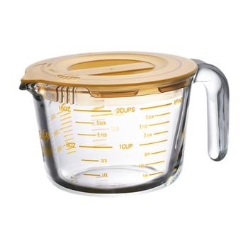 康宁EKCO白色玻璃带盖量杯500ml