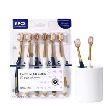 木兰星选&nbsp;山姆同款密丝柔宽头软毛牙刷6支装家庭装