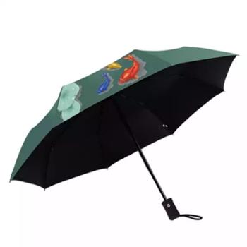 蓝雨 锦鲤遇水变色防晒全自动折叠雨伞