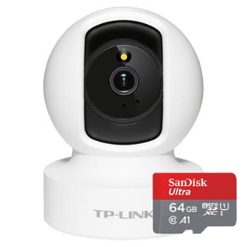 TP-LINK无线监控摄像头TL-IPC44CL 400万全彩（+64G视频监控专用卡）组合