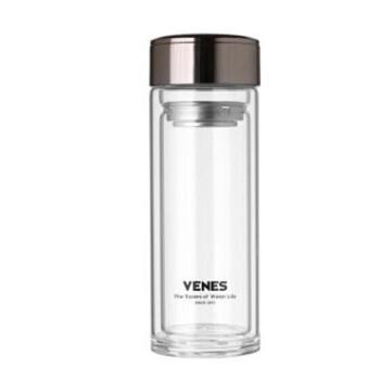 菲驰（VENES） 高硼硅 风范双层玻璃杯 280ML