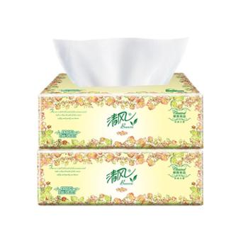 清风抽纸欧院系列3层100抽2包