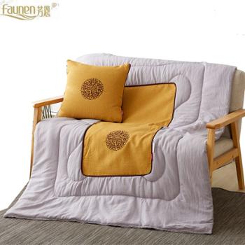 芳恩 苏绣竹麻抱枕被 面料 竹麻 枕40╳40cm 被100╳150cm FN-R7002