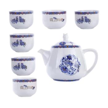朵彩 骨质陶瓷茶杯商务七件套 DC-SW7001