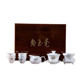 陶立方 德化白瓷手绘茶具礼盒装追梦TF-6034