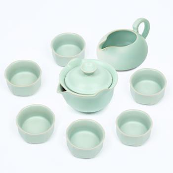 陶立方 陶瓷茶具八件套汝窑茶壶茶海套装礼盒