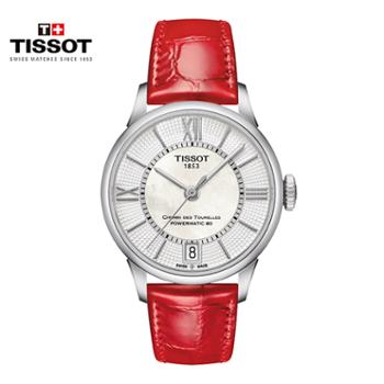 天梭TISSOT 杜鲁尔系列机械皮带女表 T099.207.16.118.00