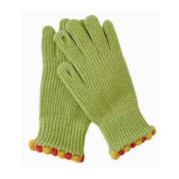 瑶琳韩版漏指针织手套 冬季保暖纯色触屏防风骑车分指手套