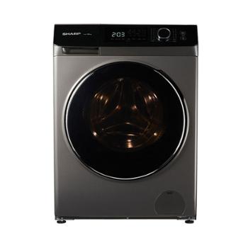 夏普/Sharp 变频滚筒洗衣机 无刷电机90度高温洗 上排水 XQG100-6232W-H