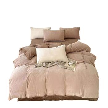 雅迪娜/ADINOR&nbsp;加厚刺绣双面牛奶绒学生三件套&nbsp;适用0.9/1.0/1.2米床