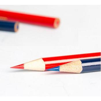 中华牌120红蓝双色铅笔 财务实验室工具工业木工特种铅笔 50支/盒