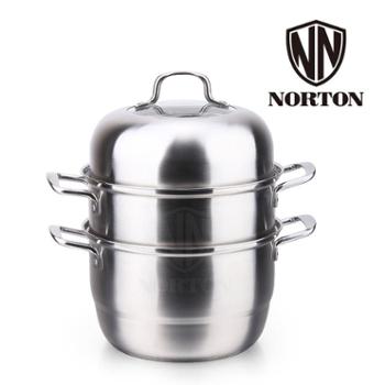 诺顿NORTON维利亚全能蒸锅 不锈钢复底双三层蒸锅 多用锅汤蒸锅