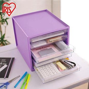 爱丽思IRIS 彩色树脂桌面办公文件储物整理盒收纳柜PKC-5M