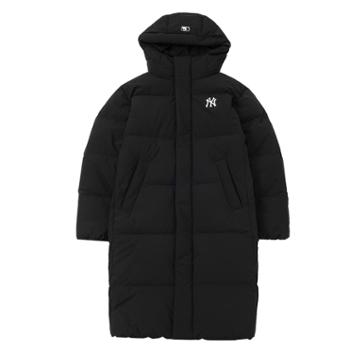 MLB 男女同款中长款休闲连帽羽绒服外套 3ADJB1846-50BKS