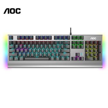 AOC 有线 游戏键盘 104键背光 青轴 GK430