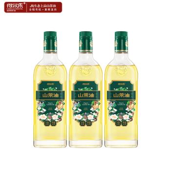 得尔乐  有机油茶籽油低温压榨一级食用油 325ml*3瓶