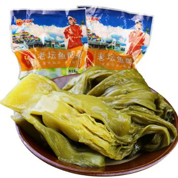 太阳河 净土阿坝高原老坛鱼酸菜 400g/袋X2袋