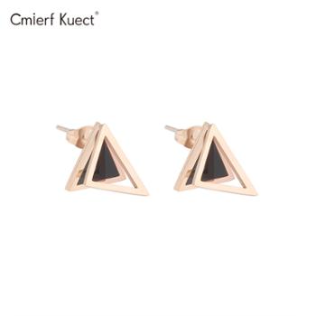 Cmierf Kuect （中国CK）异形三角耳钉CK-SSE002