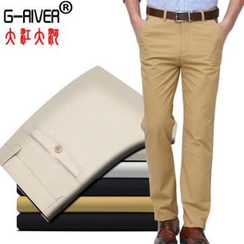 大江大河G-RIVER宽松薄款全棉男式休闲裤长裤子