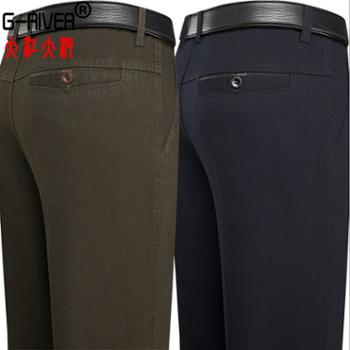 大江大河/G-RIVER 全棉宽松休闲裤男厚款 大裆大裤脚爸爸装