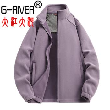 大江大河/G-RIVER男女情侣款摇粒绒卫衣发热石墨烯