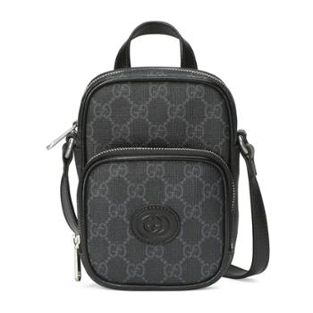古驰/GUCCI 椭圆形互扣式双G标牌男士迷你单肩斜挎包672952-92TCN-1000
