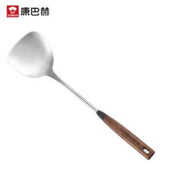 康巴赫&nbsp;胡桃木漏勺锅铲&nbsp;304不锈钢家用漏勺防烫手柄火锅大漏勺油炸勺子笊篱