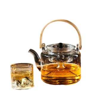 唯铭诺&nbsp;双内胆煮茶提梁壶&nbsp;玻璃茶壶煮茶器耐高温功夫茶具1100ml&nbsp;茶水分离可电陶炉煮茶煮大容量水壶