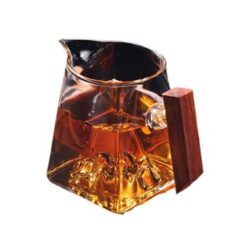 唯铭诺 3观山方底公道杯300ML 高硼硅玻璃杯泡茶杯功夫茶具