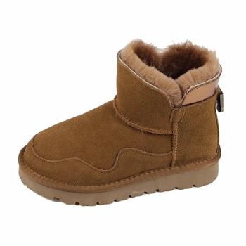芙拉迪 冬季新款加厚平底防滑保暖短筒女款雪地靴