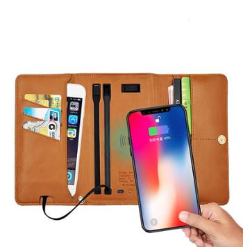 大容量无线充电源钱包（8000mAh） 防盗防丢失多功能