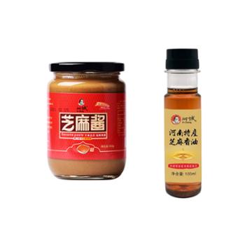 阿诚&nbsp;芝麻酱芝麻油组合&nbsp;350g+100ml
