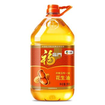 福临门 浓香压榨一级花生油 5L 中粮出品