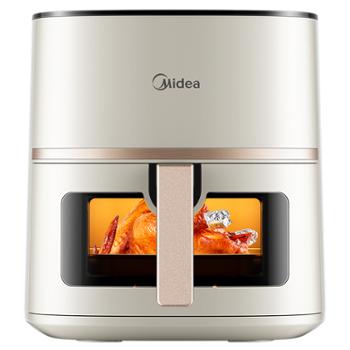 美的可视5L多功能触屏智能食谱空气炸锅 MF-KZC5089