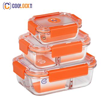 酷扣 美橙保鲜盒 高硼硅耐热玻璃饭盒