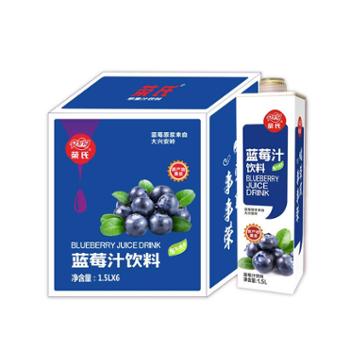 荣氏 蓝莓汁大瓶家庭装 1.5L*6瓶