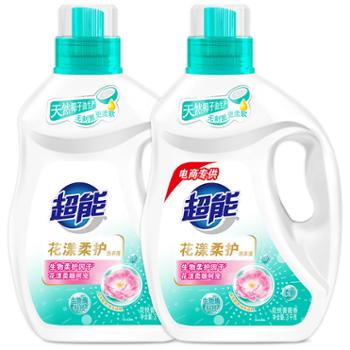 超能花漾柔护洗衣液3kg*2