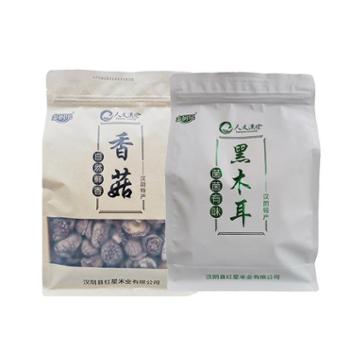 老秦人 香菇250g+黑木耳250g组合 500g