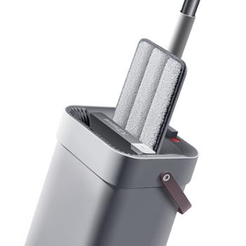 大卫平板拖把（共四块拖布）免手洗拖布带桶吸水洗脱合一木地板刮刮桶拖布Z9-3