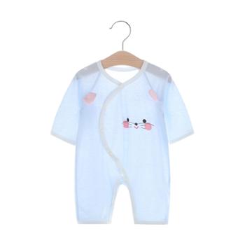 Bubba Blue 婴儿连体衣夏季薄款空调长袖初生宝宝和纯棉夏装 棉