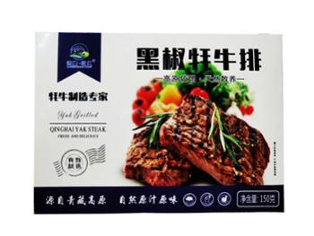 牧仁 青海黑椒牦牛牛排 150克*5盒