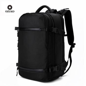ozuko 男士书包双肩包电脑背包户外防水旅行包