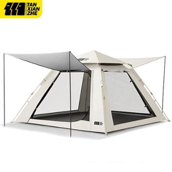 探险者帐篷天幕折叠便捷式桌子椅子野营小推车过夜防雨加厚露营装备