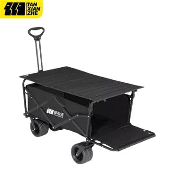 探险者 露营车推车户外可折叠营地车野营后开款小拖车野餐手推车桌椅装备