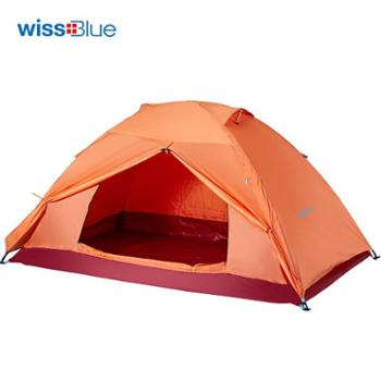 维仕蓝双人双层手动户外帐篷